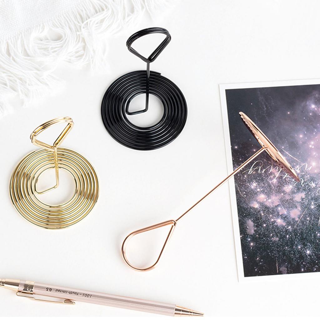 Tischkartenhalter aus Metalldraht Metallklemmen Tischnummernhalter Geeignet für Hochzeitsempfänge und Abschlussfeiern