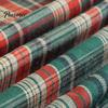 Holiday Home Table Linens Retro Plaid Christmas Runner, Red Ruffled Trim Decorative Mat, Classic British Style Flag & Green Mat for Dining,