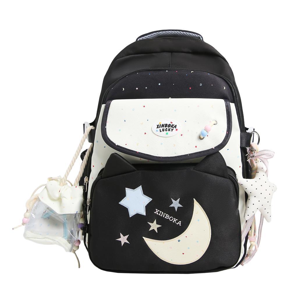 Schoolbag Cute Polka Dot Junior High School Schoolbag Female Large Capacity High School Student Backpack Small Fresh Girl High Value Backpack