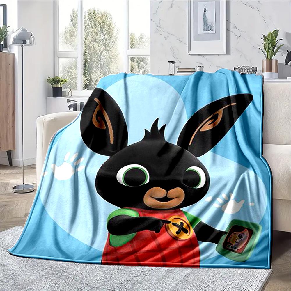 Bing Theme Printed Blanket - Perfect for Couch, Bed, Travel & Outdoor Use | Machine Washable, Cozy & Durable.