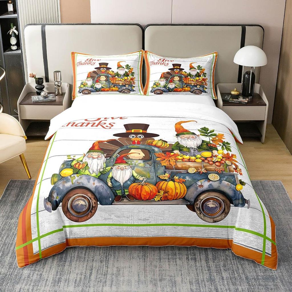 Turkey Duvet Covers for Kids Boys Girls Quilt Covers Queen Lightweight Down Room Decor 2 Pillowcases 1 Duvet Cover No Comforter