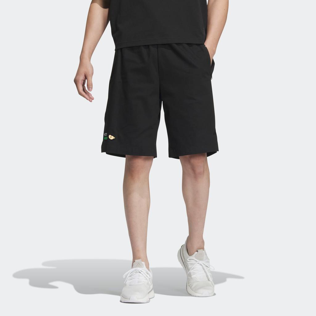 Adidas Graphic Woven Shorts With Embroidered Letter Details Men Shorts Black IA8157