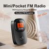 FM Radio Digital Tuning Mini Radio with 3.5mm Jack Earphone Battery Operated Pocket Radio with Clip for Outdoor Walking Jogging
