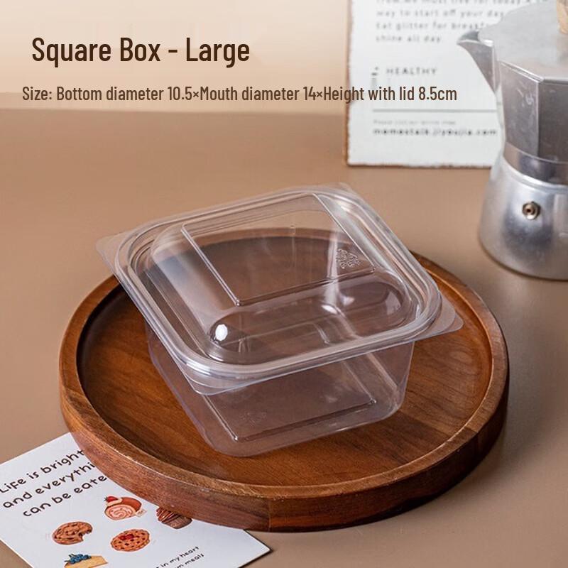 Transparent Cake and Dessert Takeout Boxes with Lids, 50-Pack