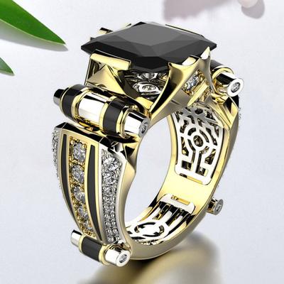 Δαχτυλίδι Unisex Vintage Γοτθικό Πολυτελές Λαμπερά Στρας Ηλεκτρολυτική Επένδυση Διακόσμηση Δώρα Άνδρες Γυναίκες Κυβική Ζιργκόνια