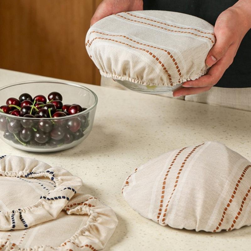 Washable Cloth Fruit Bowl Covers for Salad Bowls, Dough Bowls, Meal Bowls, and Table Service for Daily Use