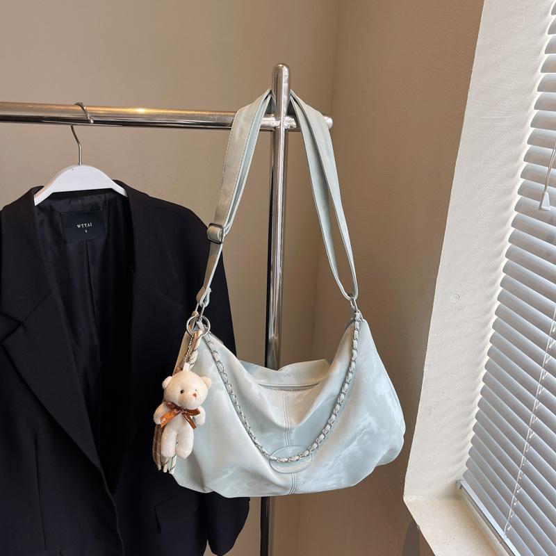 Large-capacity Bag Women's Summer New Versatile Niche Chain Shoulder Messenger Bag Pleated Dumpling Bag