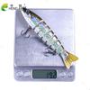 3 pezzi Esche rotanti multi-sezione per pesca alla spigola 12,7 cm-18 g-#6 Minnow Esche artificiali finte Adatte per pesca Carpfishing Attrezzatura Regalo per festival
