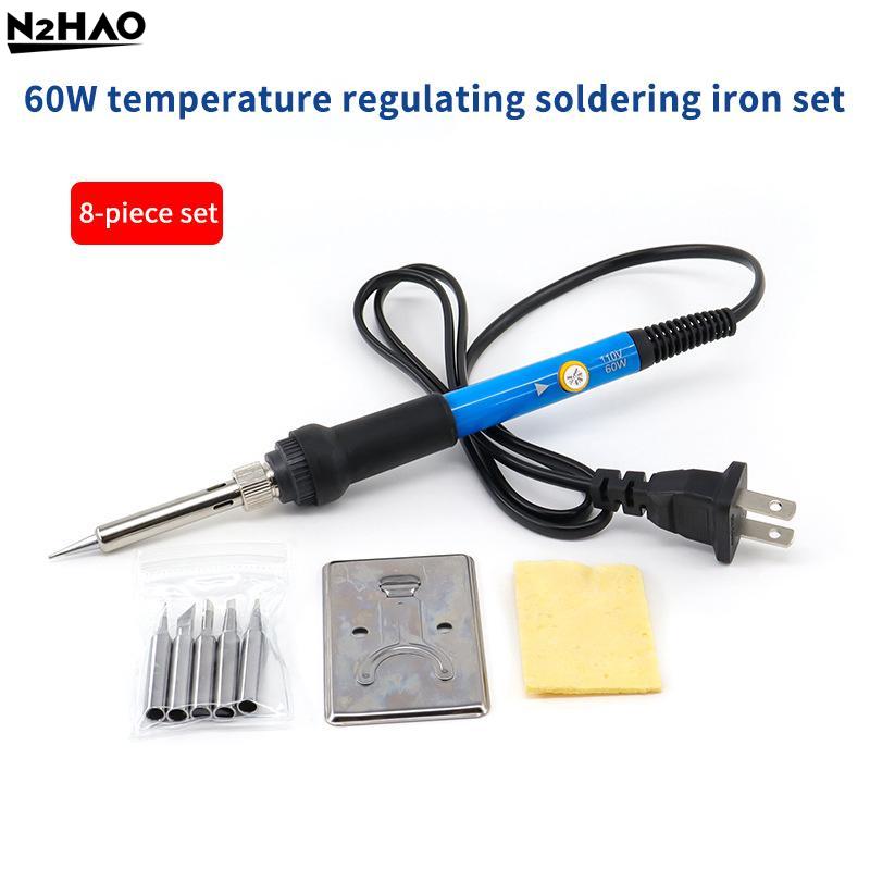 1set Adjustable Temperature Electric Soldering Iron 110V(US Plug) /220V(EU Plug) 60W Soldering Iron Welding Solder Repair Tool