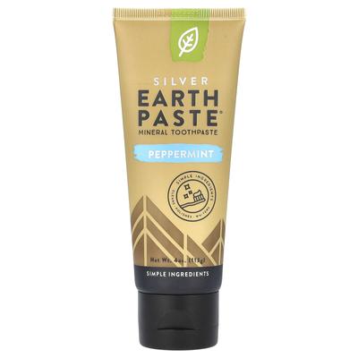 Silver Earth Paste®, Mineral Toothpaste, Peppermint, 113G (4Oz)