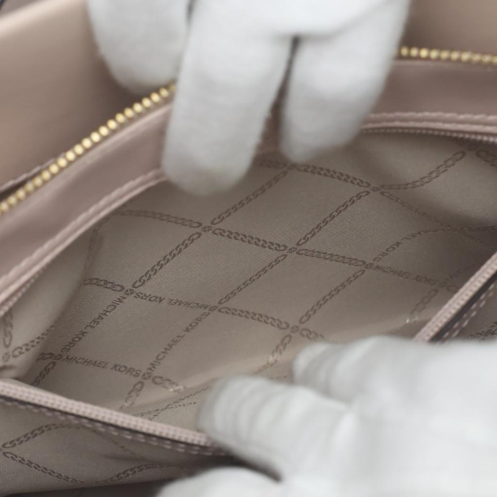 Michael Kors quilting Shoulder Bag Handbag leather pink beige Women 30FIGUSS6L Used