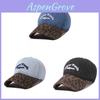 American Vintage Leopard Print Cotton Baseball Cap With Embroidery For Sun Protection