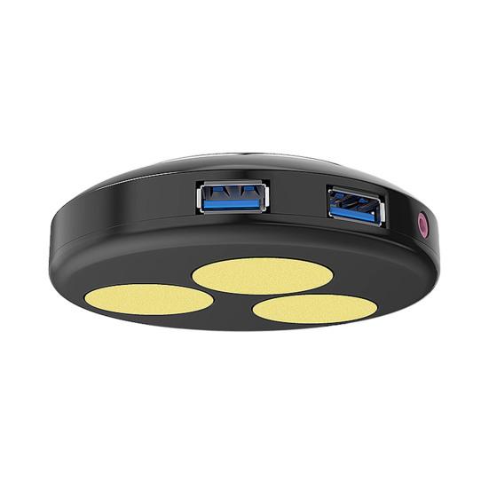 Desktop Switch Multi-function USB Audio Anti-theft Interface Dual Big Button Sensitive PC Reset