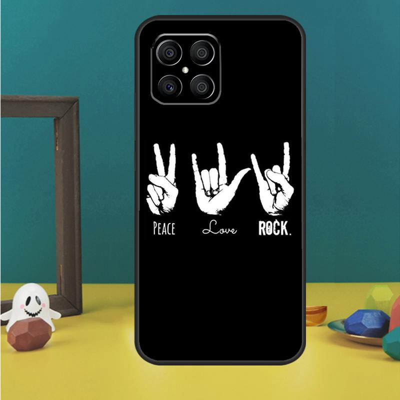 Rock Roll Skull Case For Honor Magic 5 6 7 Lite Honor 200 Pro 50 70 90 Lite X9b X9a X8b X8a X8 X9 X9c Cover