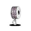 Silver Clasp 925 Silver CZ Pave Clip Charms Daisy Beads Stopper Safety Chain Fit Original Bangle Bracelet Jewelry Clip