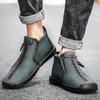 Mens Large Size Handmade Genuine Leather Men Boots Comfortable Ankle Boots for Men Casual Shoes Autumn Winter Men Shoes