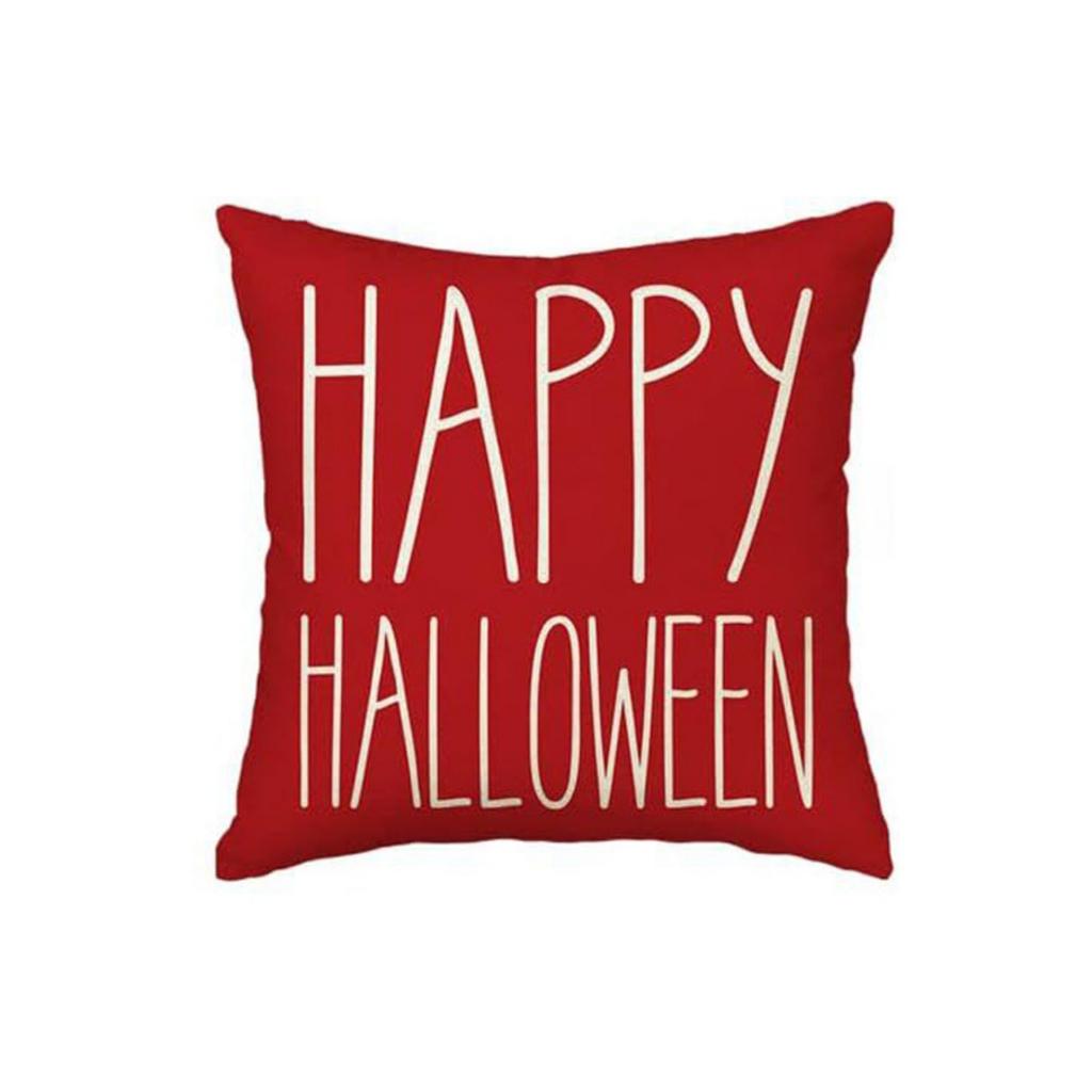 Halloween Decorative Pillow Cover 45x45cm Halloween Pumpkin Bat Spider Print Cushion Case Sofa Bed Home Decor