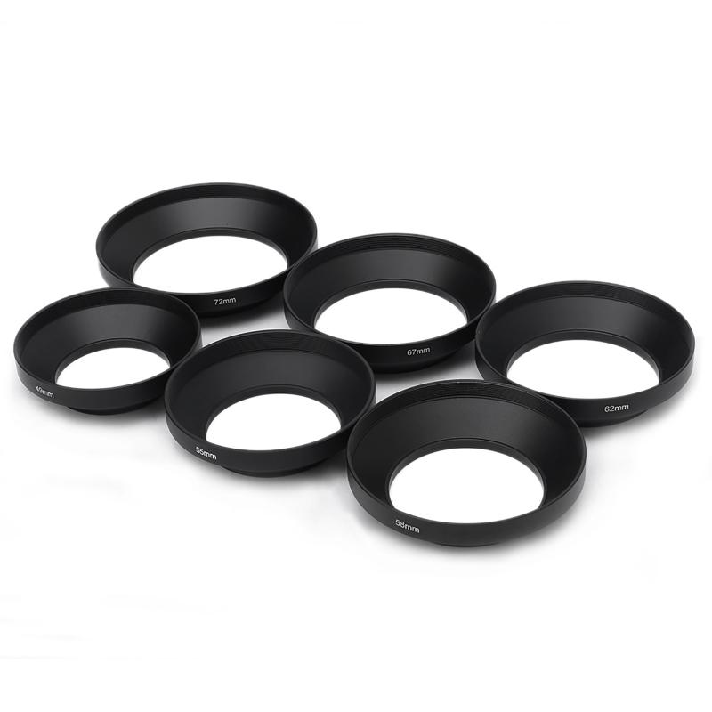 39 40,5 43 46 49 52 55 58 62 72 mm Kamera Metall-Gegenlichtblende Weitwinkel-Gegenlichtblende mit Schraubmontage für Digitalkamera-Zubehör