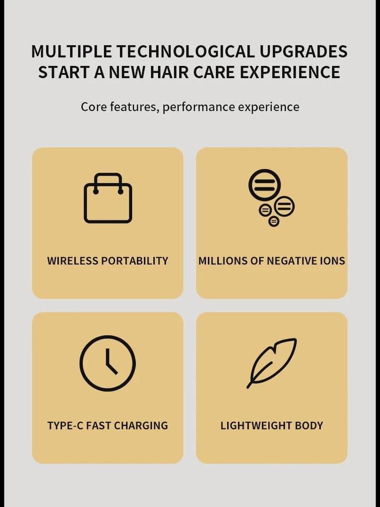 Portable USB Wireless Ion Hair Straightener Comb