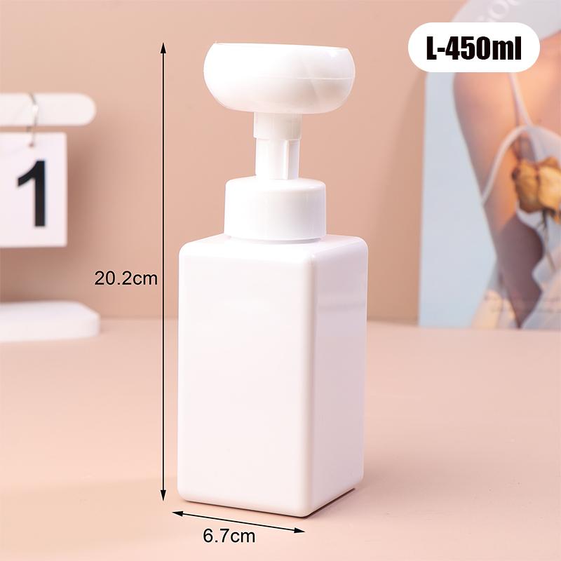 250/450ml Espuma Floral Jabón de Manos Linda Flor Burbuja Botella Dispensador de Jabón Líquido Botella con Bomba de Jabón de Manos Baño Pulsador Lavado de Manos