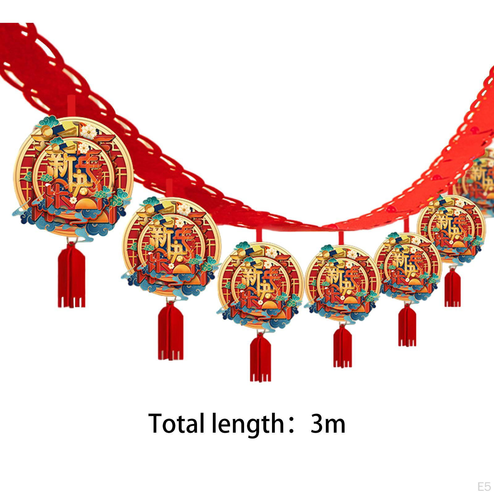 Китайский дракон год 3 метра подвесная гирлянда из фетрового материала украшение — фото 5