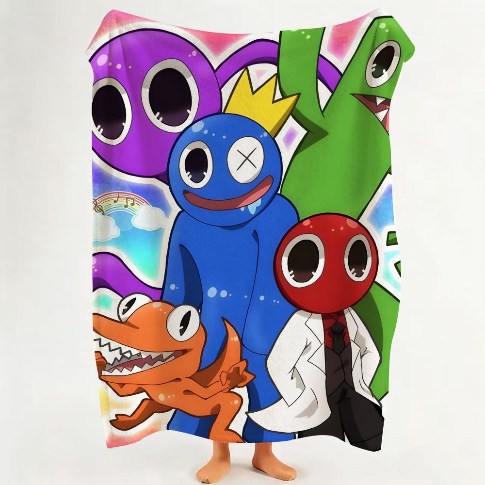 

Game Rainbow Friends Throw Flannel Throw Blanket Suitable for Sofa Living Room Bedroom 75cmx90cm
