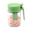 Glass Spice Jar Set With Separate Spoon Compartment Airtight Seal Salt Pepper Seasoning Storage Kitchen Organizer