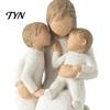 Resin Sculpture Home Decor Mother Holding Baby Figurine, Family Love Statue for Bedroom Desk, Decorative Crafts Shelves Heartwarming Ornament,