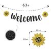 Welcome Banner, Black Glitter Hanging Sign Party Decorations, Induction Party | Home | School New Terms Beg Sign Bunting 6.3 Feet