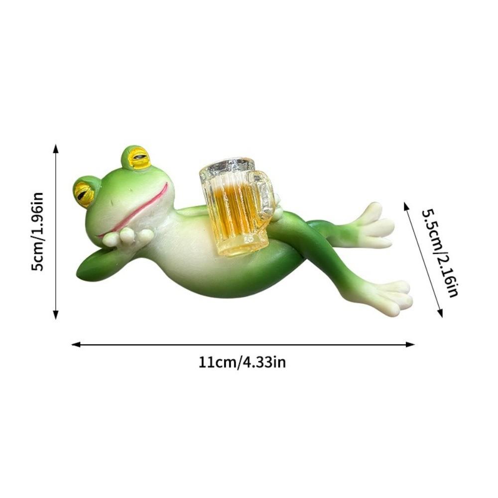 Hanging Flower Pot Edge Frog Decorative Ornaments Resin Hanging Decorative Glass Fish Tank Pendant Desktop Figurines
