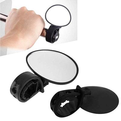 360° Rotating Bike Mirror Flat Glass Rear View Mirror for Mountain Road Bike Universal Bicycle Handlebar Safety Mirror