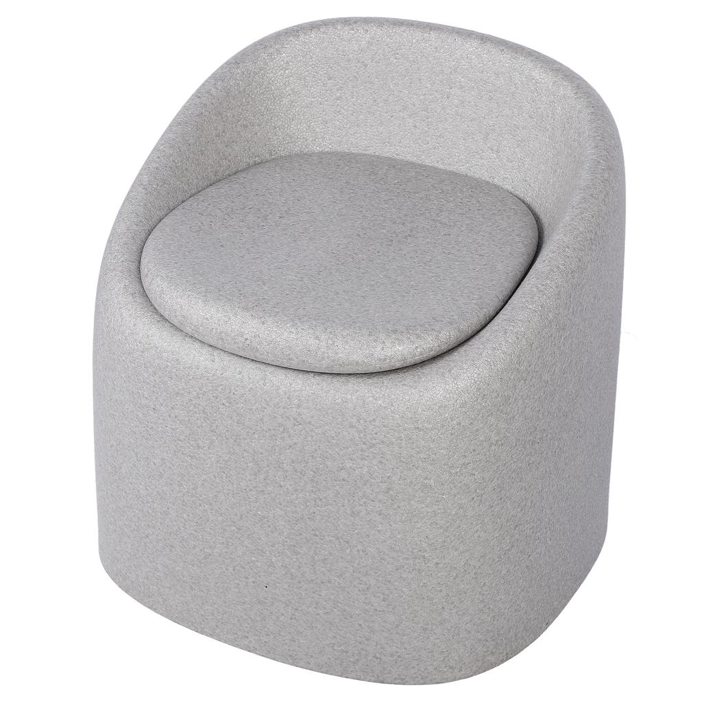 EPP Toilet Chair Bedside Commode Chair Multifunctional Shower Chair with Solid Bucket for Elderly Pregnant Women Gray
