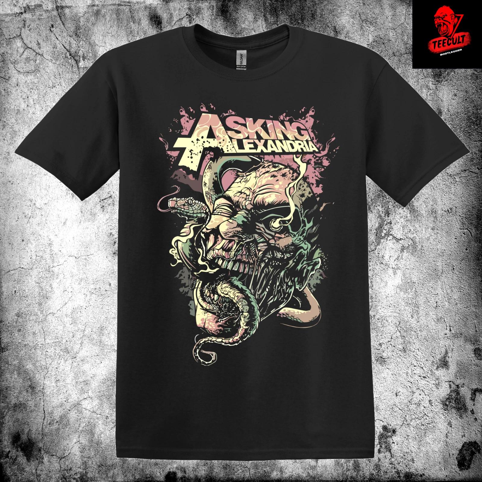 Men s and Women s T-shirts Asking Alexandria Heavy Metal Rock Band Unisex Cotton S