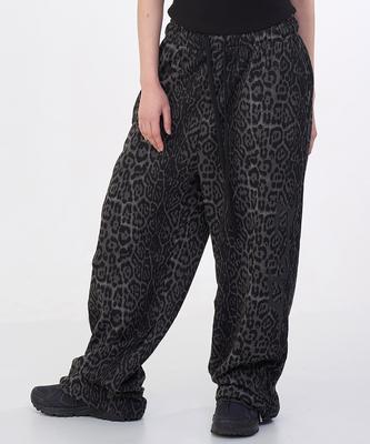 D.XO.H Leopard Thunder Logo Pants Black