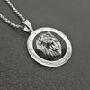 Brand New Hip Hop Punk Necklace Round Lion Head Pendant Fashionable Hip Hop Jewelry