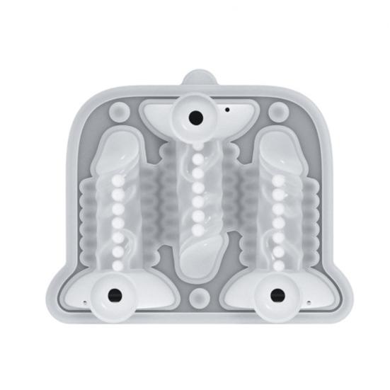 Silikonová forma na ledové kostky Rozmarná forma na led s víkem Bez BPA Výrobník ledových koulí vtipných tvarů na koktejly, pivo, kávu