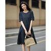 Demanar Women's Retro Petite Denim Dress