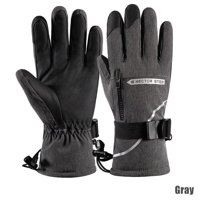 Unisex Windproof Warm Winter Ski Gloves Waterproof Touch-Screen Fleece Non-slip Snowboard Snowmobile Outdoor Hiking Gloves