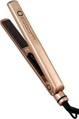 Agetuya Titanium Straight Hair Iron Pro Pearl Champagne - Reaches 220℃ | Professional Grade, 2-Way, Round Head, Can Also Create Curls, Perfect for Ban