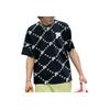 Fila All Over Print Letter Crew Neck Pullover Short Sleeve T-Shirt Unisex T-Shirt Deep-Black T11U326101F-BK