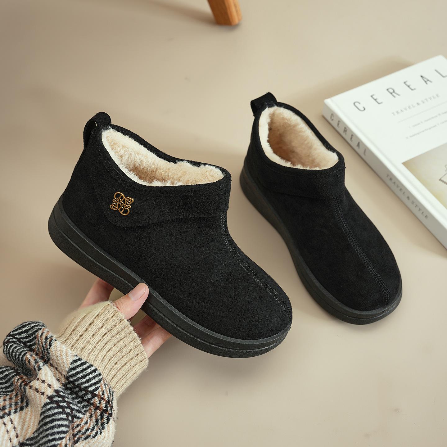 

Женские мини-сапоги-угги из искусственной замши, пушистые короткие ботильоны на платформе для ходьбы для женщин, нескользящие, удобные, теплые зимние ботильоны на щиколотке с подкладкой из искусственного меха 40