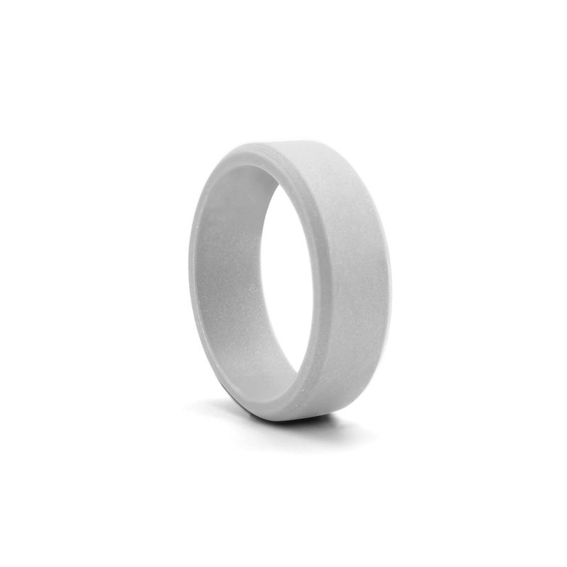 Amazon New 8mm Beveled Edge Silica Gel Ring European and American Style Ring Men Outdoor Sports Ring