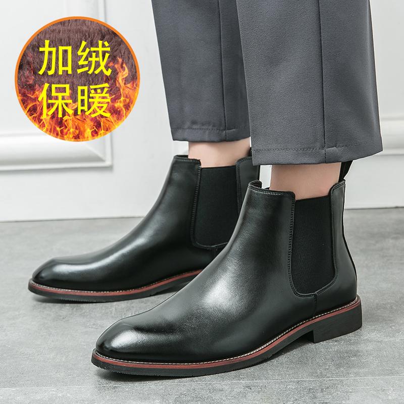 Mens Dress Boots Fashion Chelsea Boots Brand Business Casual Leather Boot British Style Short Boots for Men Ankle Boot Botas2025