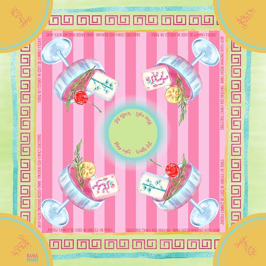Bama New Arrival EAT ME Mahjong Mat Factory Direct HD Print Rubber Tabletop Mat Anti Skid Fast Delivery for Board Games Gift