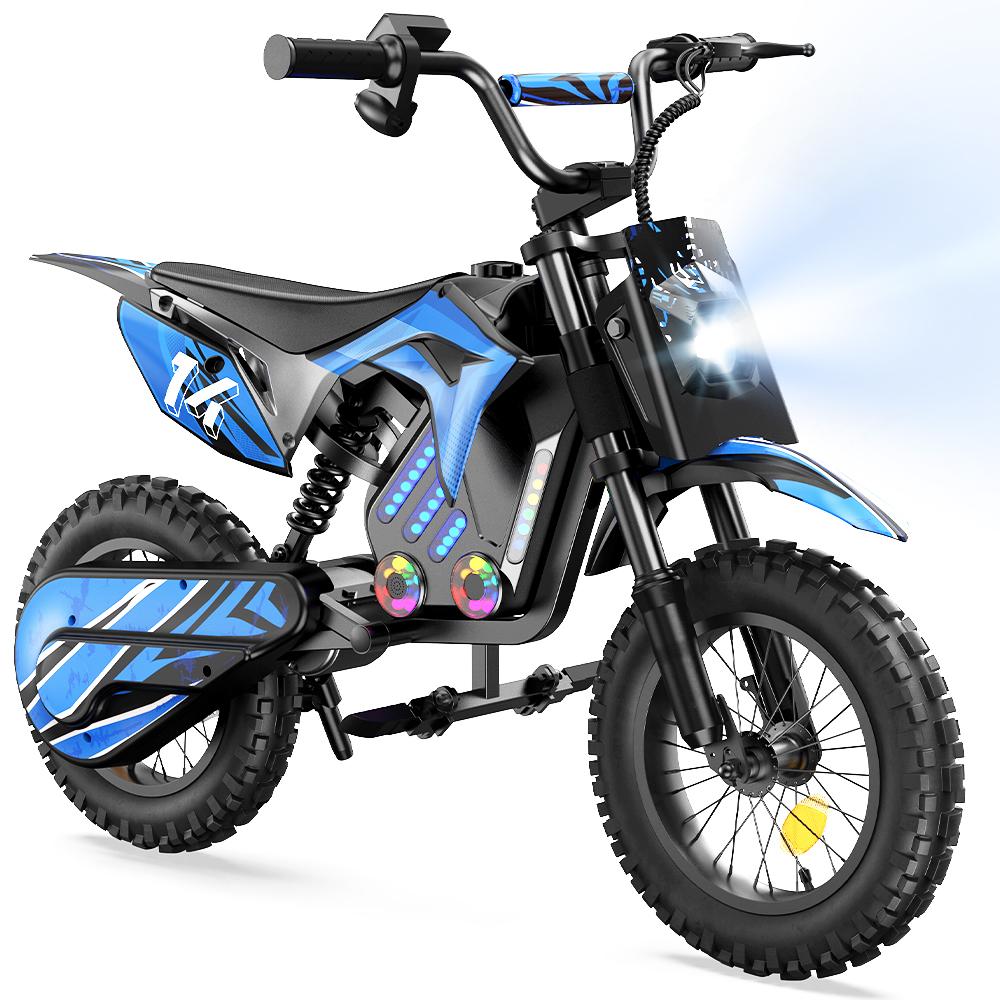 iScooter A14 Children's Electric Motorcycle 36V5.2Ah Battery 500W Motor 14 Inch Tires With Front And Rear Dual Shock Absorption