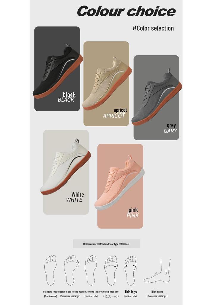 Unisex atmungsaktive Barfußschuhe mit breiter Zehenbox, Ganzjahres-Sport- & Freizeit-Outdoor-Schuhe