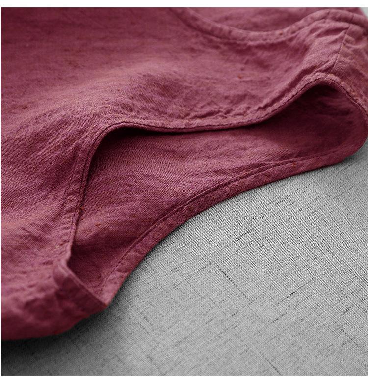 2026 Casual Plus Size Sleeveless Linen Pullover for Women