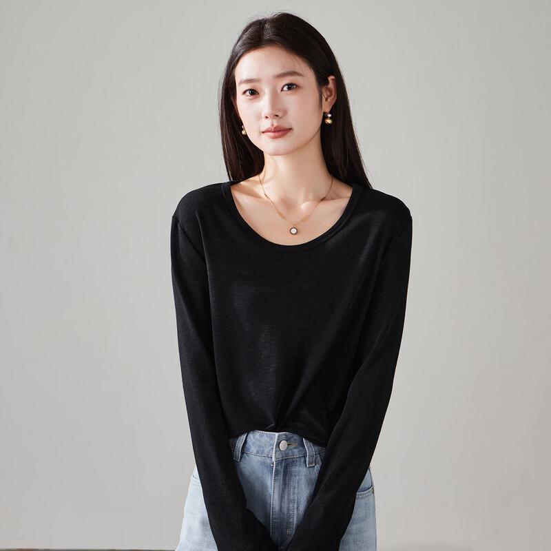 SOFSIL Damen Langarm U-Ausschnitt T-Shirt