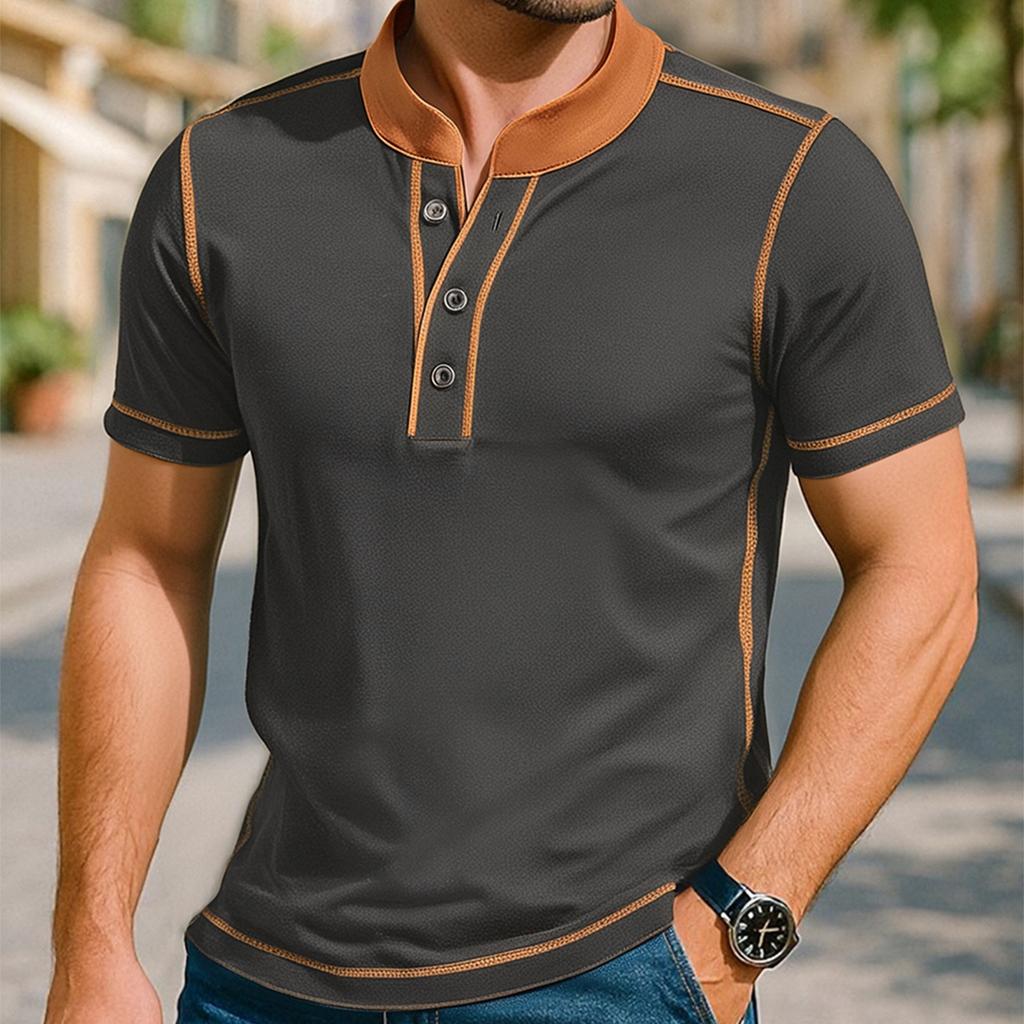 Men'S Knitted Shirt Street Casual And Fashionable Long Sleeved Top