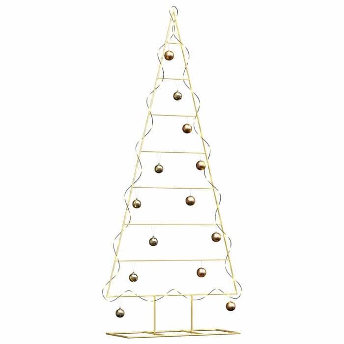 VidaXL Arbre de Noël en métal Doré 180 cm Acier peint par poudre, Arbre de Noël moderne pour salon, déco en acier 42019167